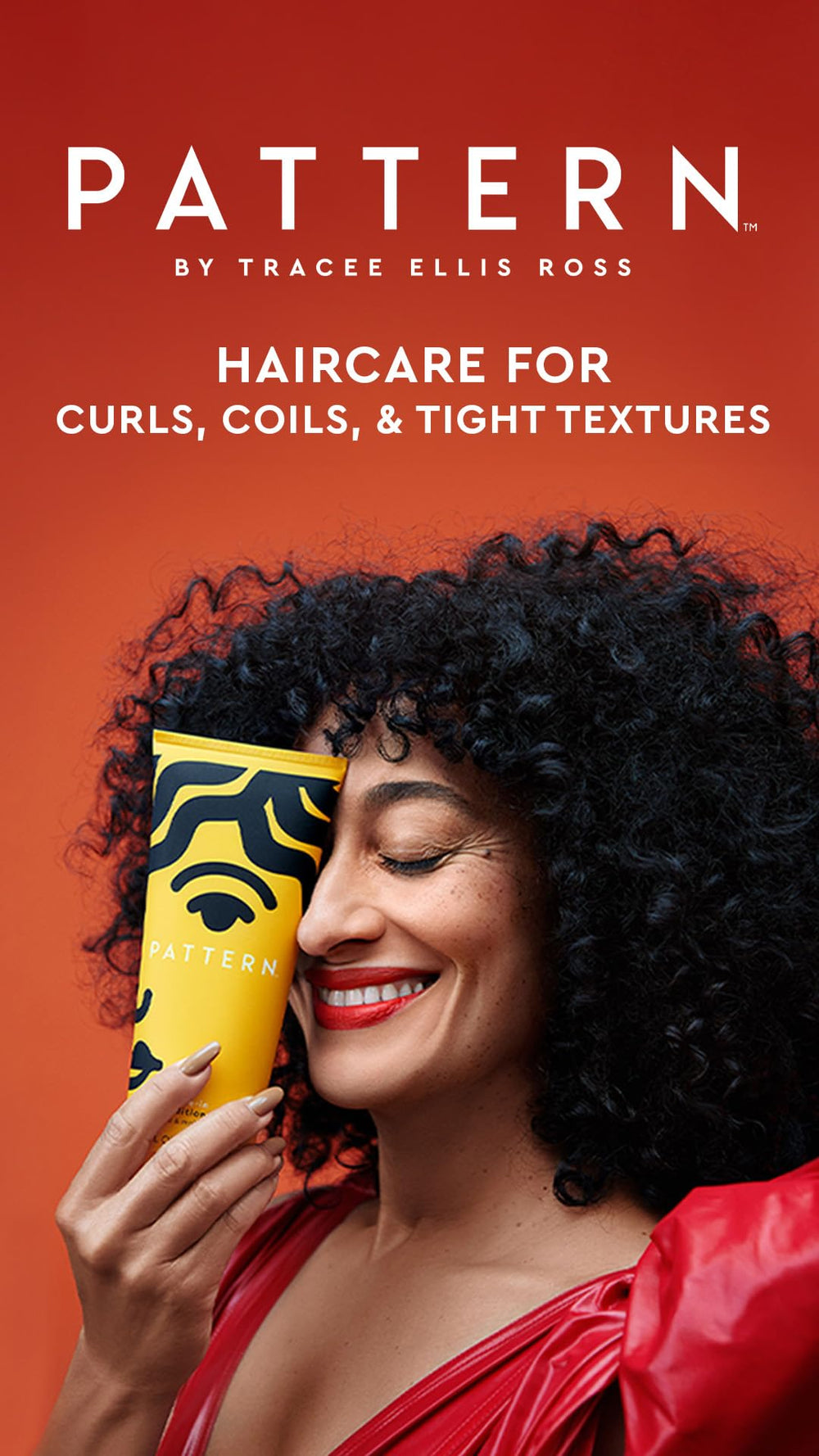 PATTERN styled curls after use showing defined, soft coil definition benefit