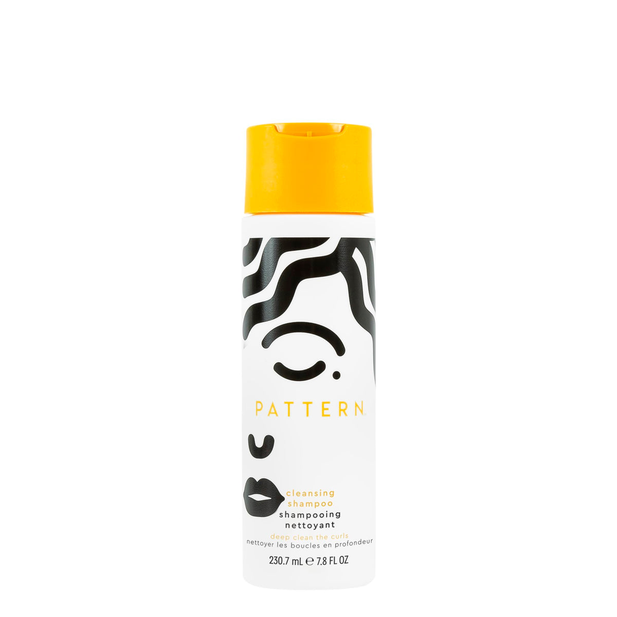 PATTERN shampoo front bottle showing label and benefits for clean curls