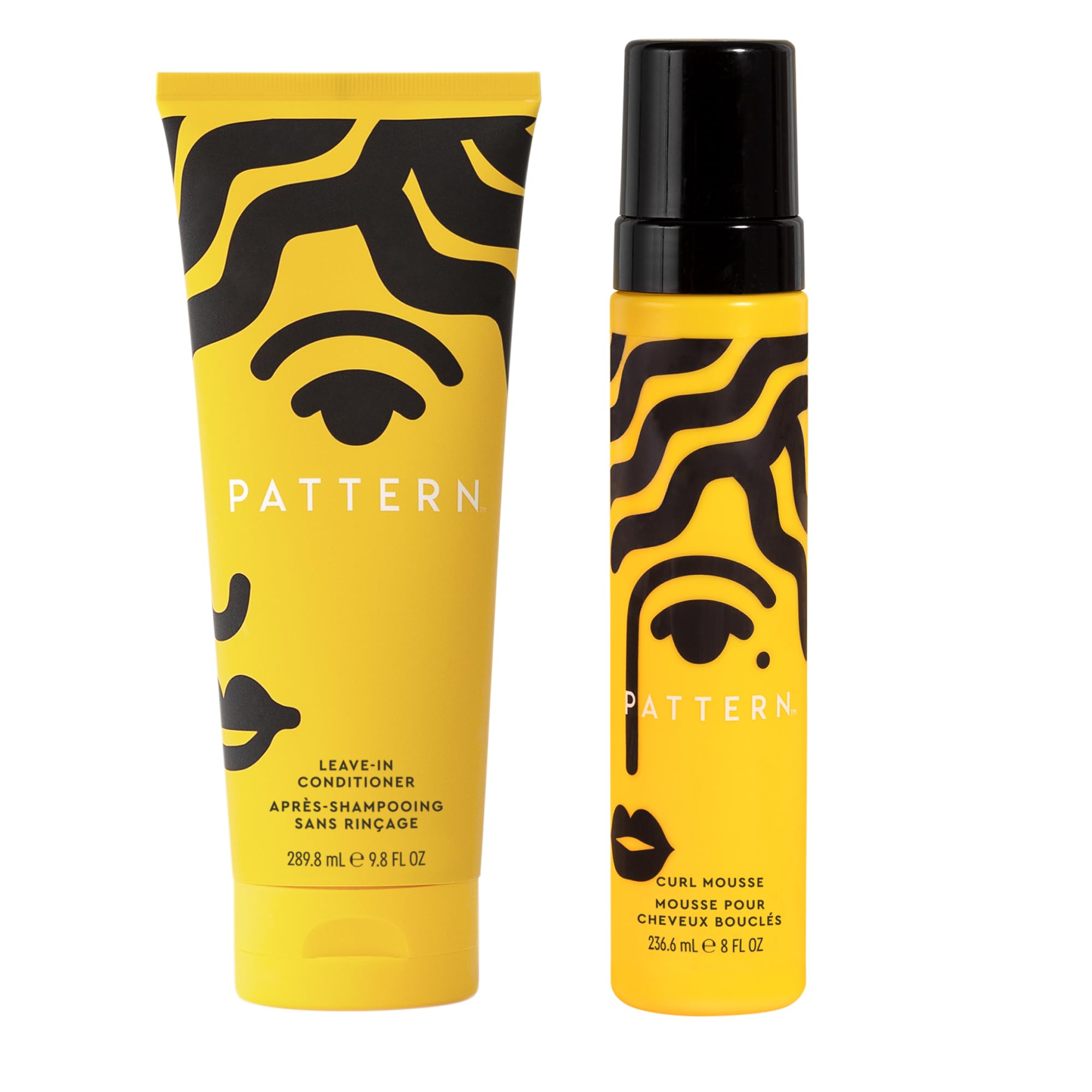 PATTERN duo front packaging showing both bottles and bold branding with kit clarity