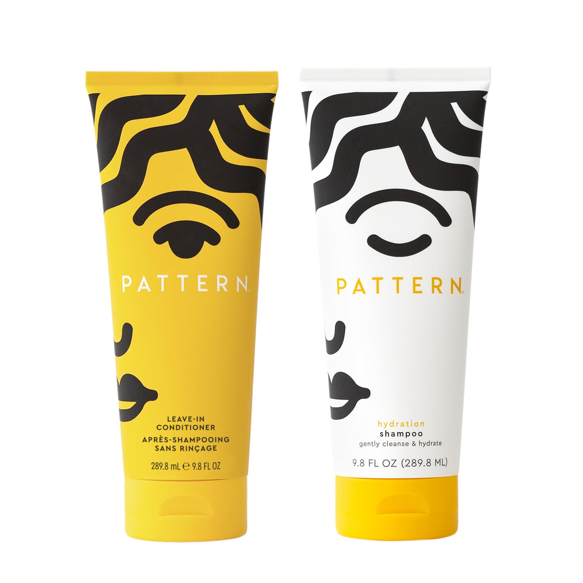 PATTERN front packaging showing both bottles and clear product pairing benefits