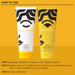 PATTERN leave-in bottle label closeup showing product identity and trust