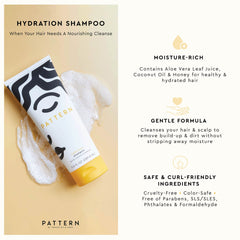 PATTERN creamy lather close-up demonstrating gentle moisturizing cleanse