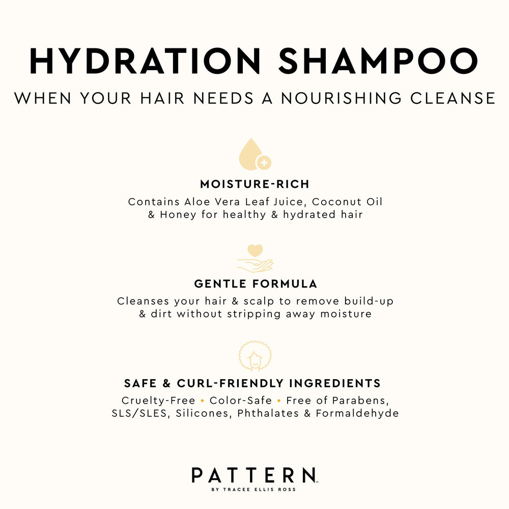 PATTERN shampoo in shower showing in-use refresh and scalp cleanse