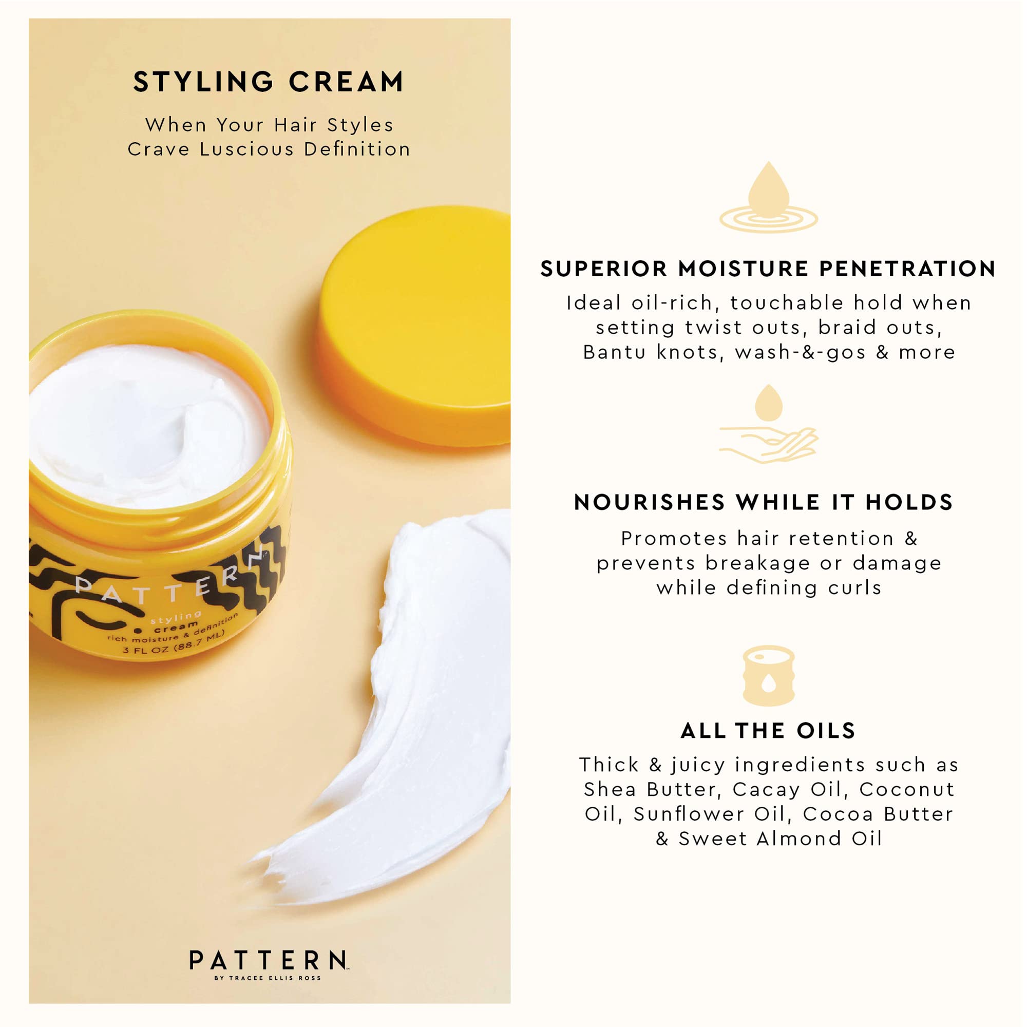 PATTERN shea butter ingredient display highlighting nourishment benefit
