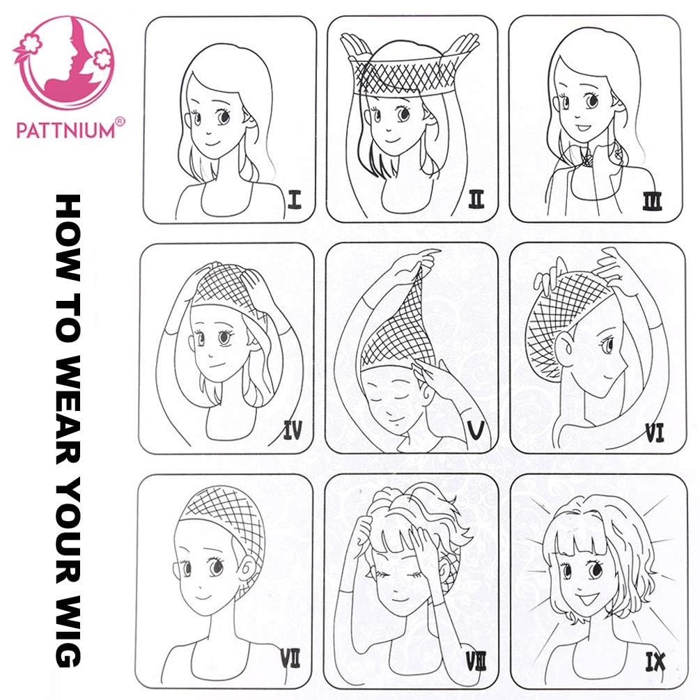 PATTNIUM packaging and contents showing wig set and care notes