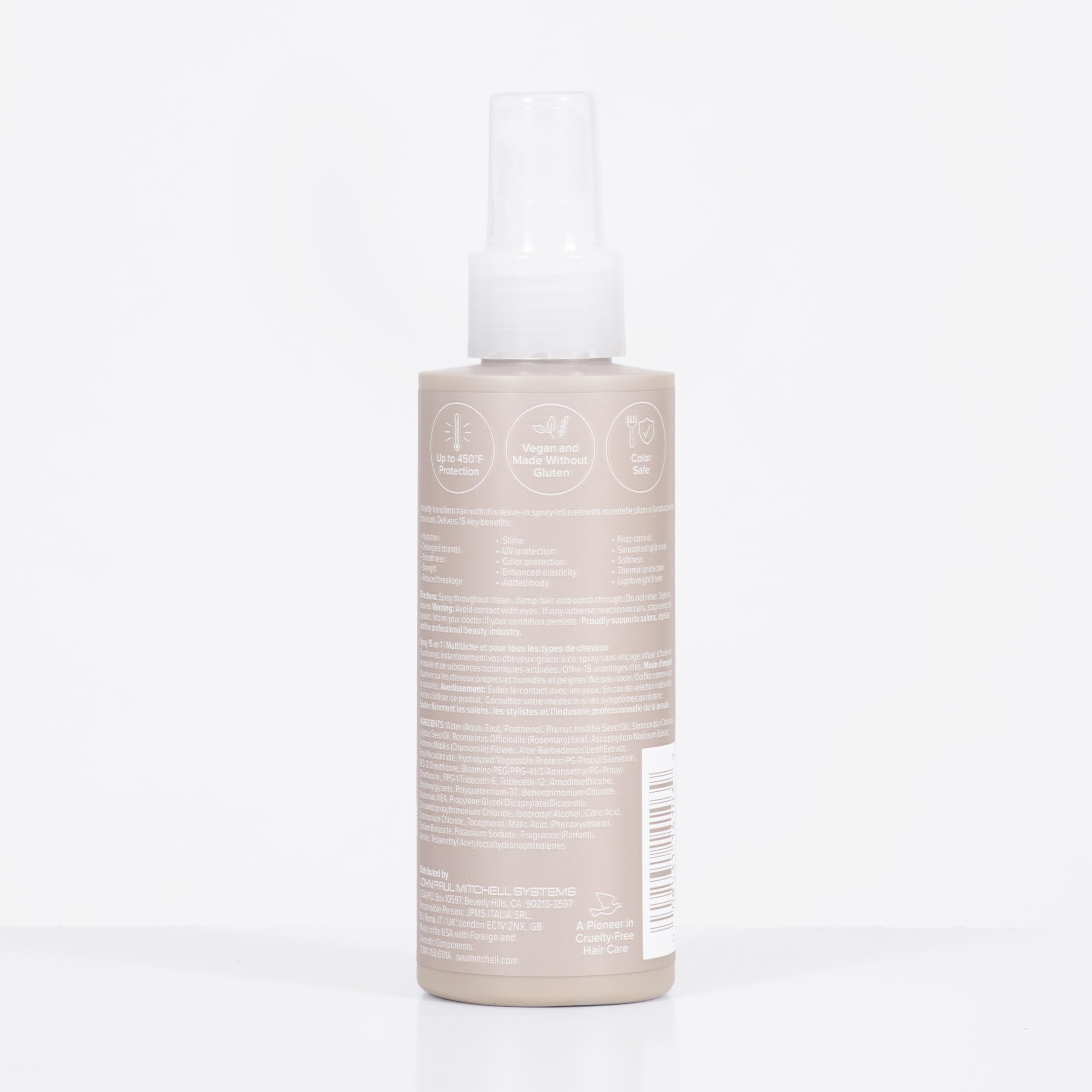 Paul Mitchell bottle on bathroom shelf in lifestyle scene implying daily routine benefit