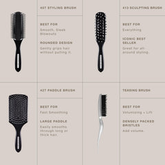 Paul Mitchell 427 brush in hand showing scale and ease of control during styling