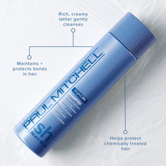 Paul Mitchell pump and cap detail highlighting ease of use and controlled dispense