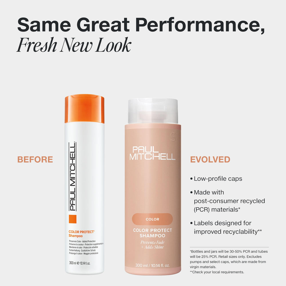 Paul Mitchell back label close-up highlighting ingredients and usage benefits