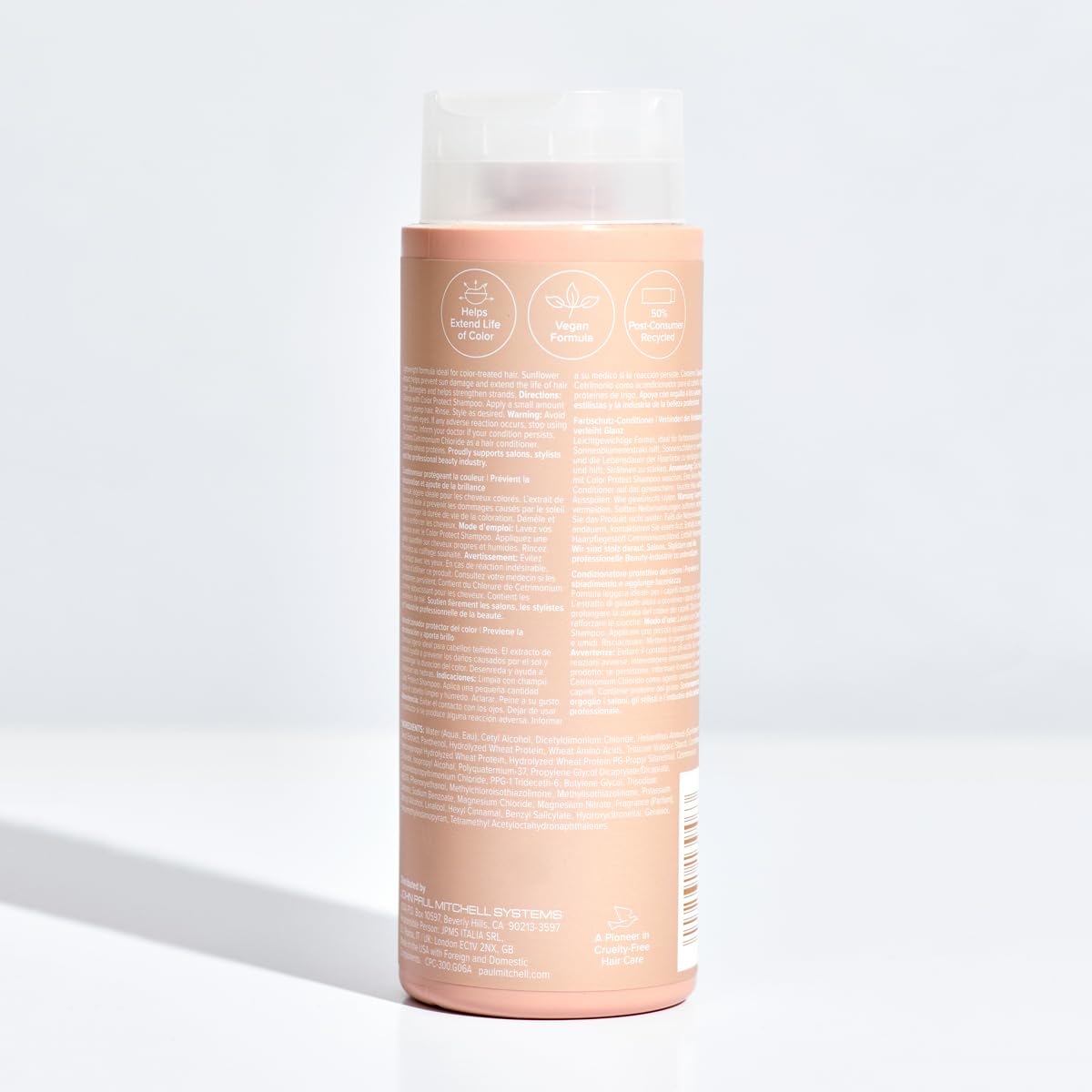 Paul Mitchell recycled packaging detail highlighting environmental responsibility