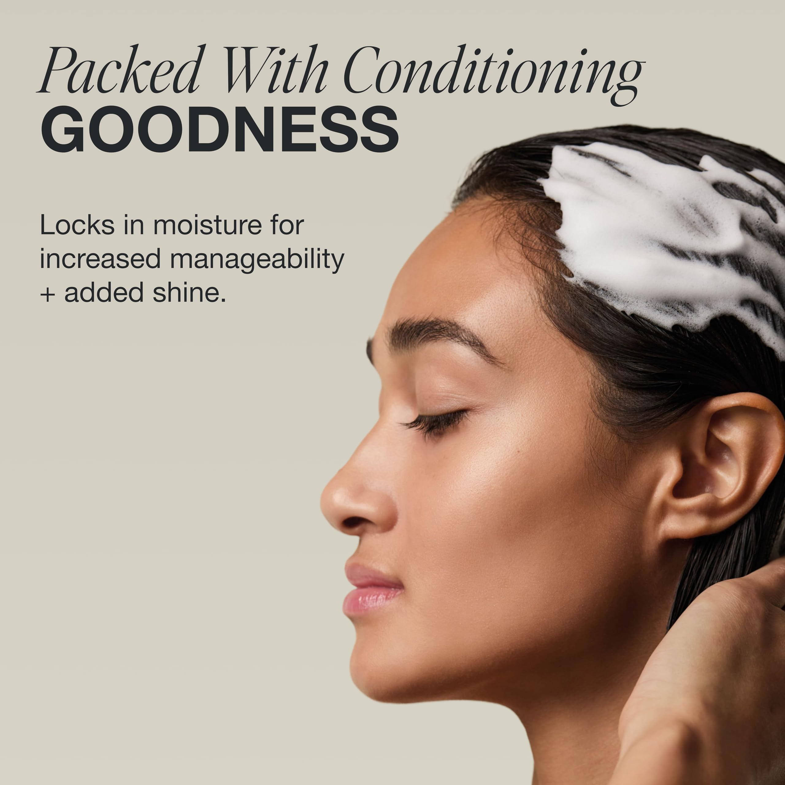 Paul Mitchell foam dispensed on hand for easy application benefit