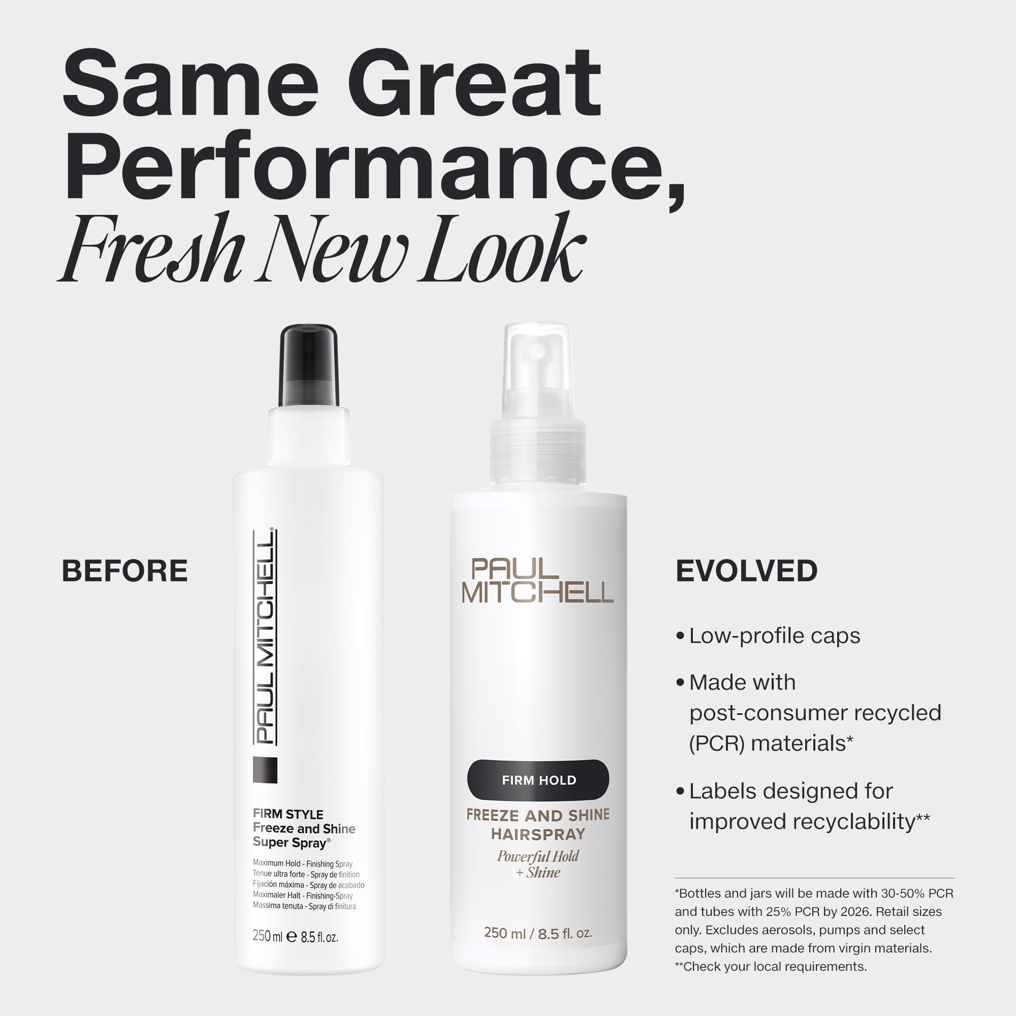 Paul Mitchell spray nozzle and mist pattern demonstrating precise application for controlled styling benefit: less overspray