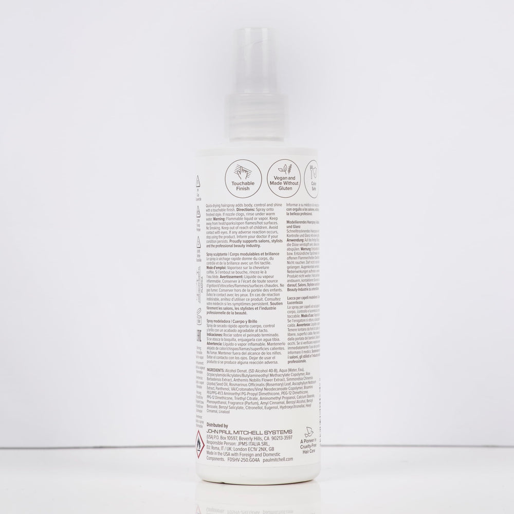 Paul Mitchell label close-up showing ingredients and usage benefit