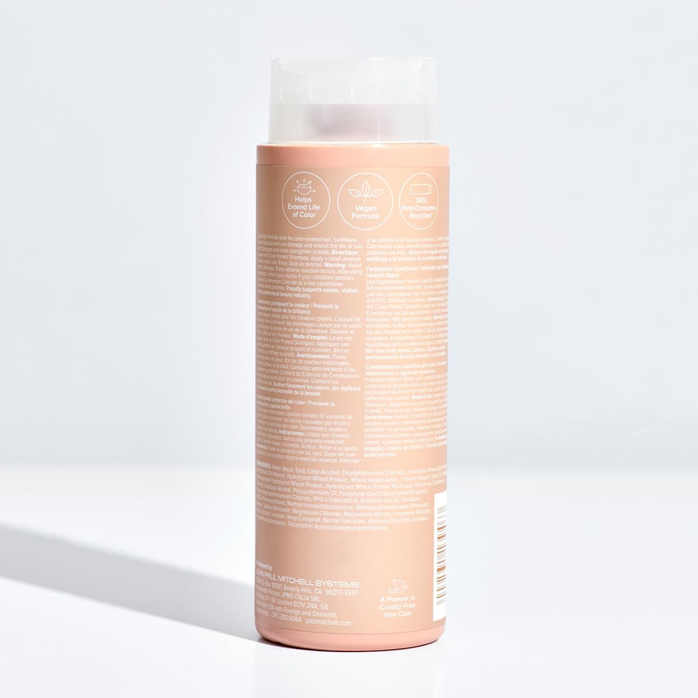 Paul Mitchell packaging highlighting recycled materials and sustainability