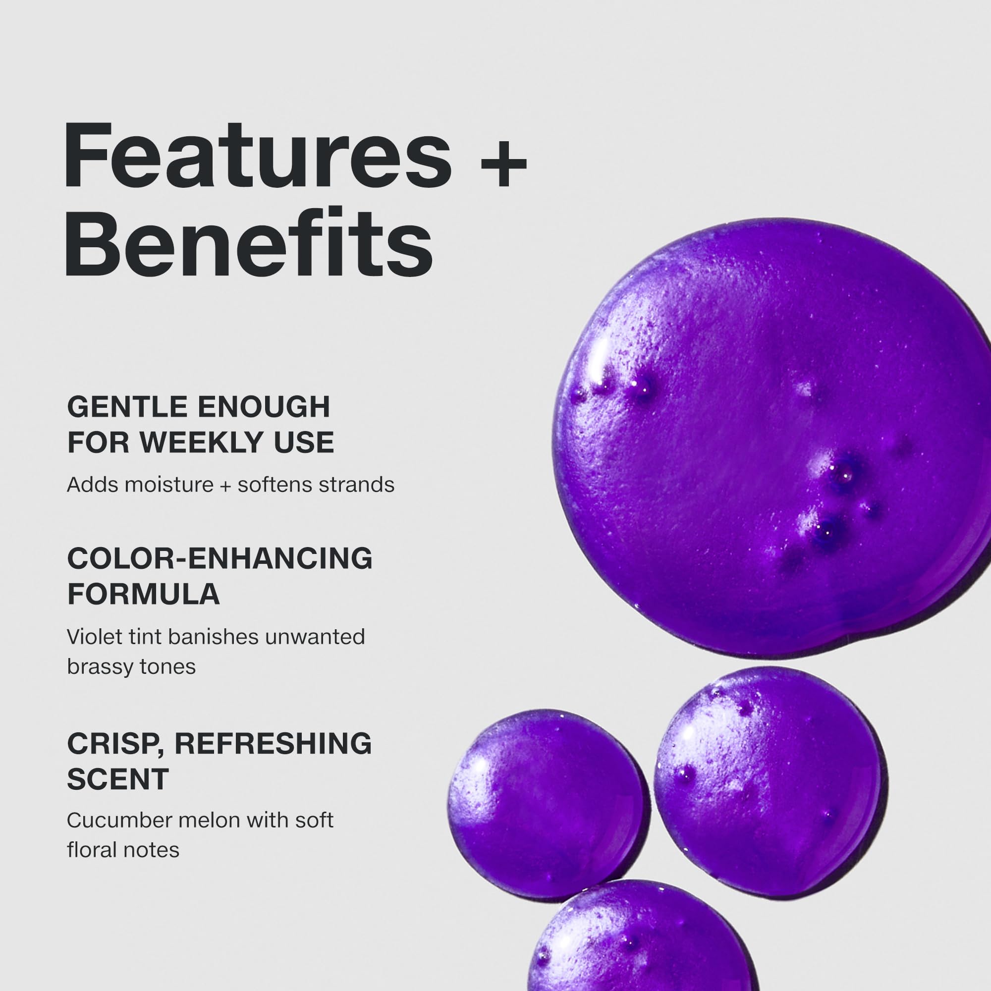 Paul Mitchell violet shampoo texture on hand showing creamy tone and conditioning feel