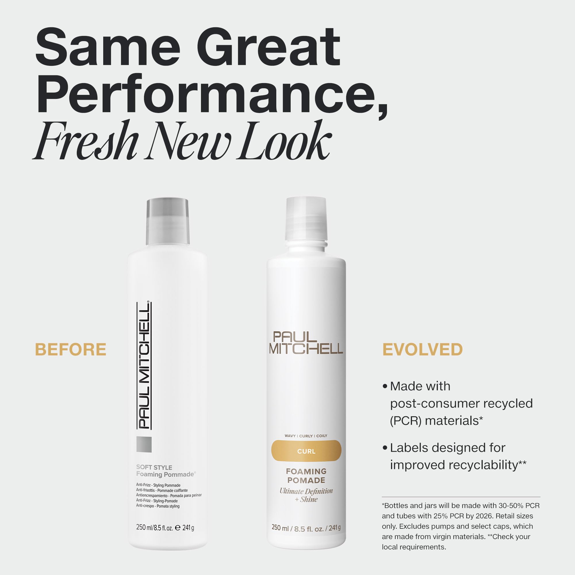 Close-up of Paul Mitchell pump and foamy texture, demonstrates easy dispensing and spreadability