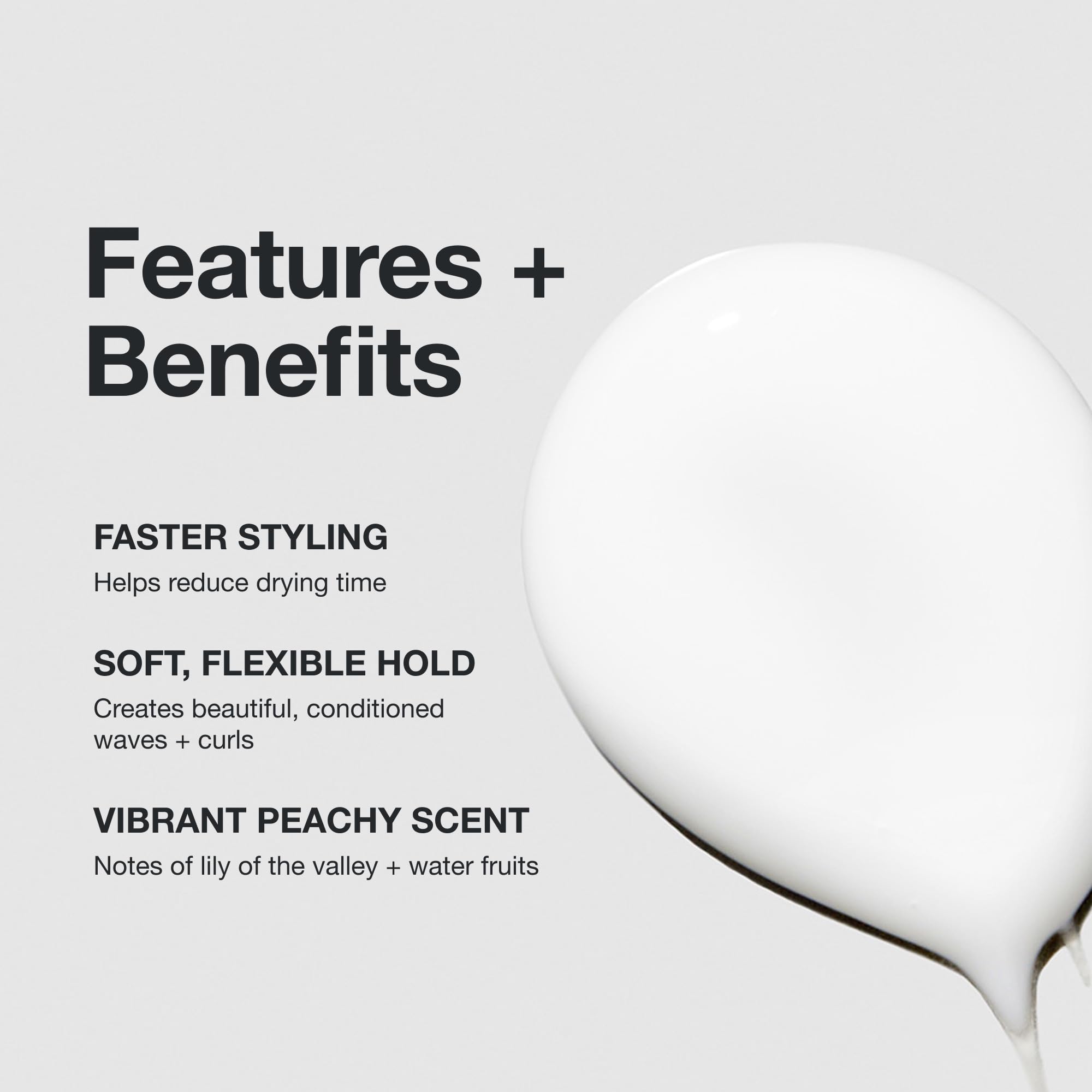 Paul Mitchell cream on hand demonstrating lightweight slip and control