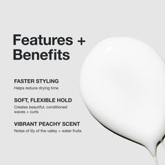 Paul Mitchell cream on hand demonstrating lightweight slip and control