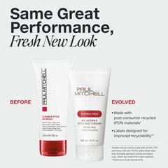 Paul Mitchell Re-Works cream texture close-up showing smooth consistency for easy spread