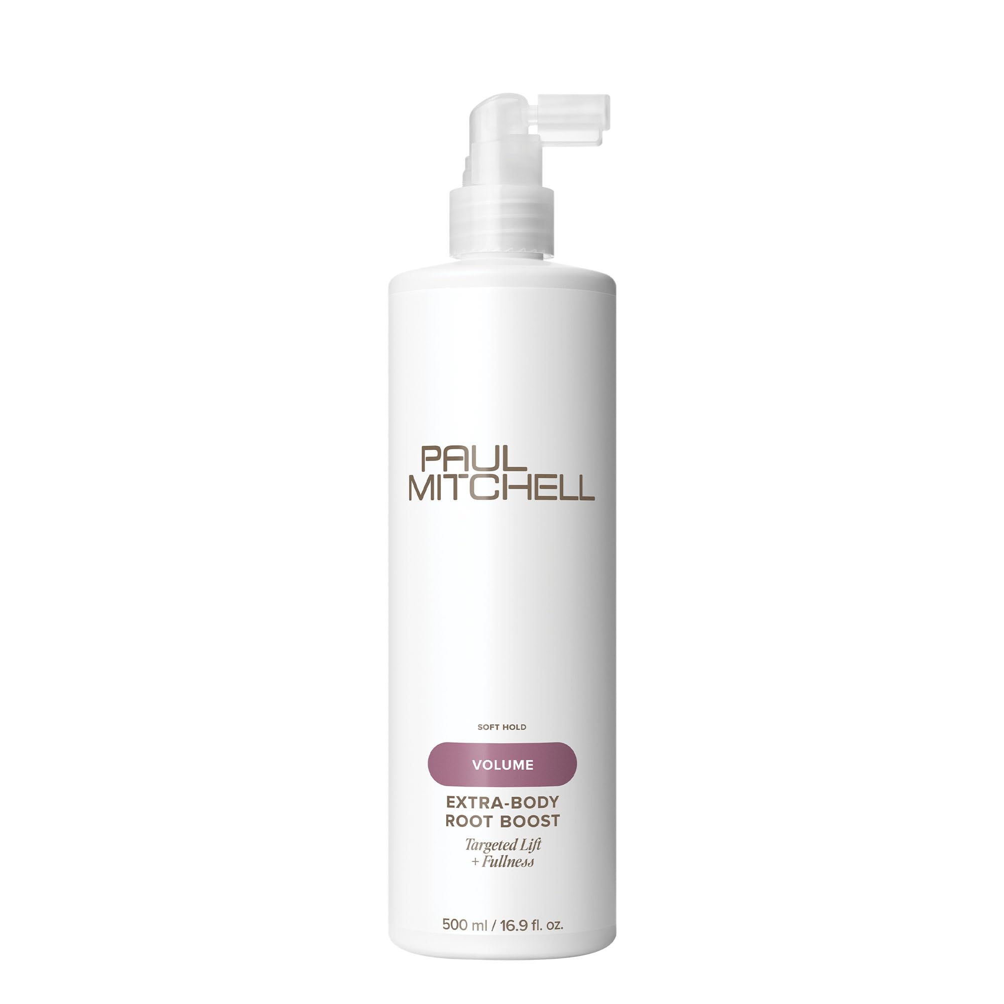 Paul Mitchell bottle front packaging showing product and benefit of volume