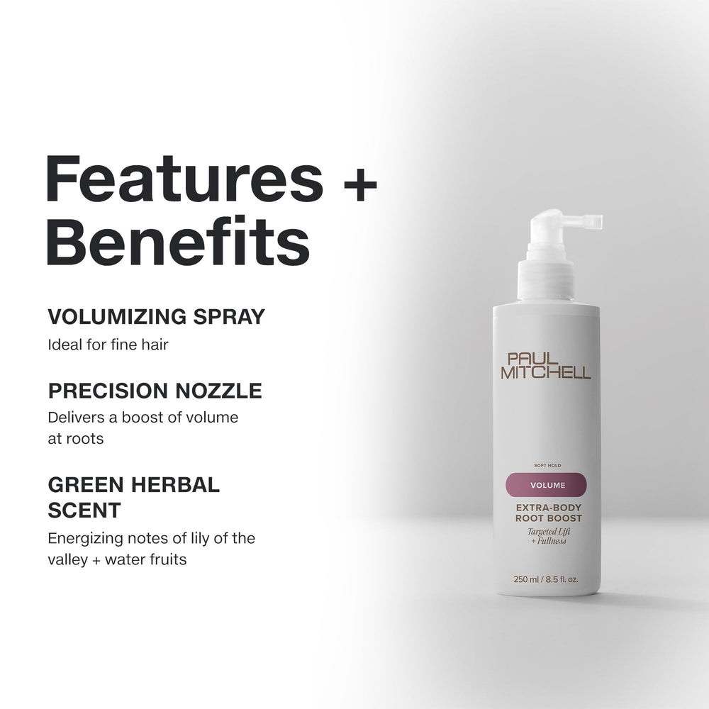 Paul Mitchell spray mist texture demonstrating lightweight volumizing