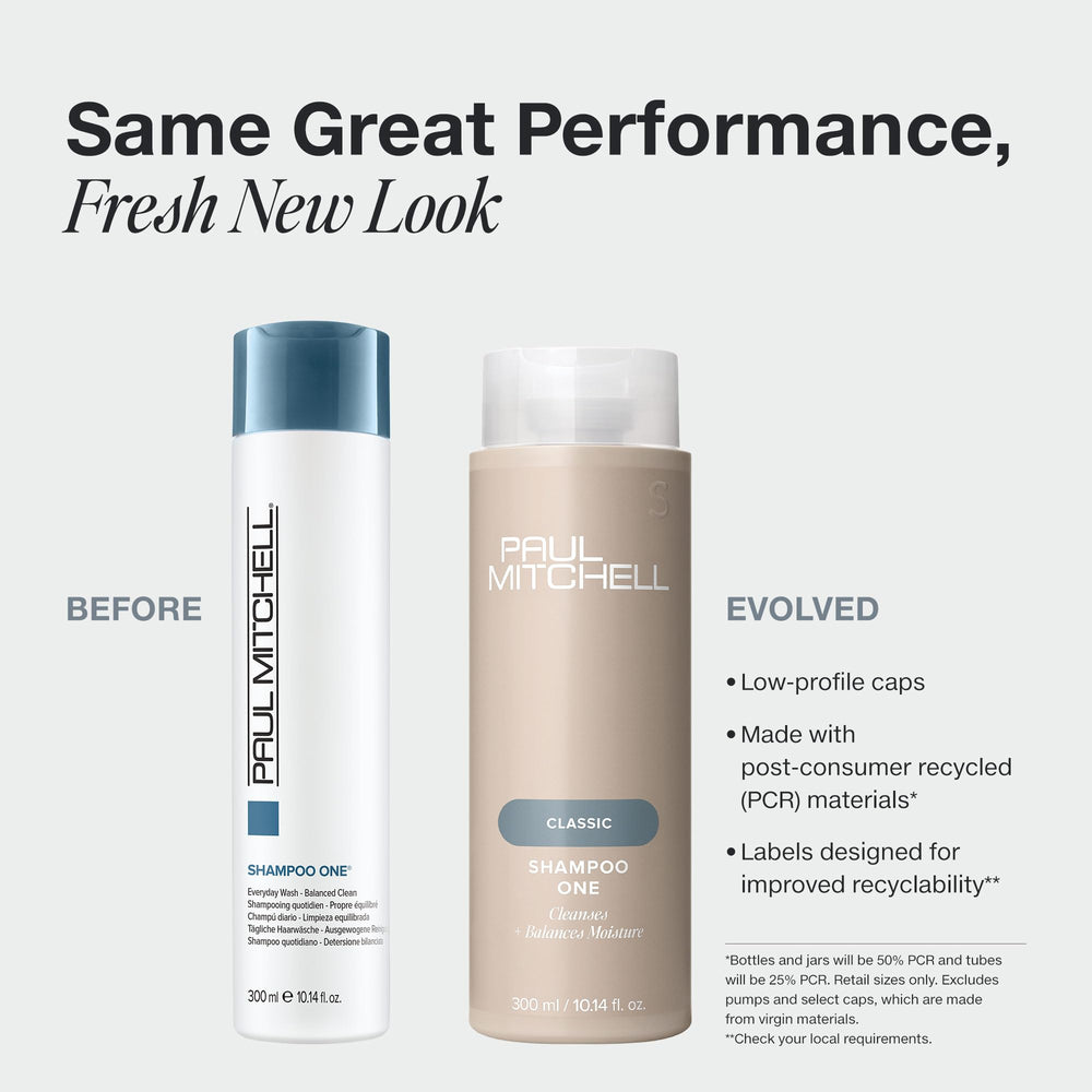 Paul Mitchell Shampoo One back label with ingredients and usage benefit informed choice