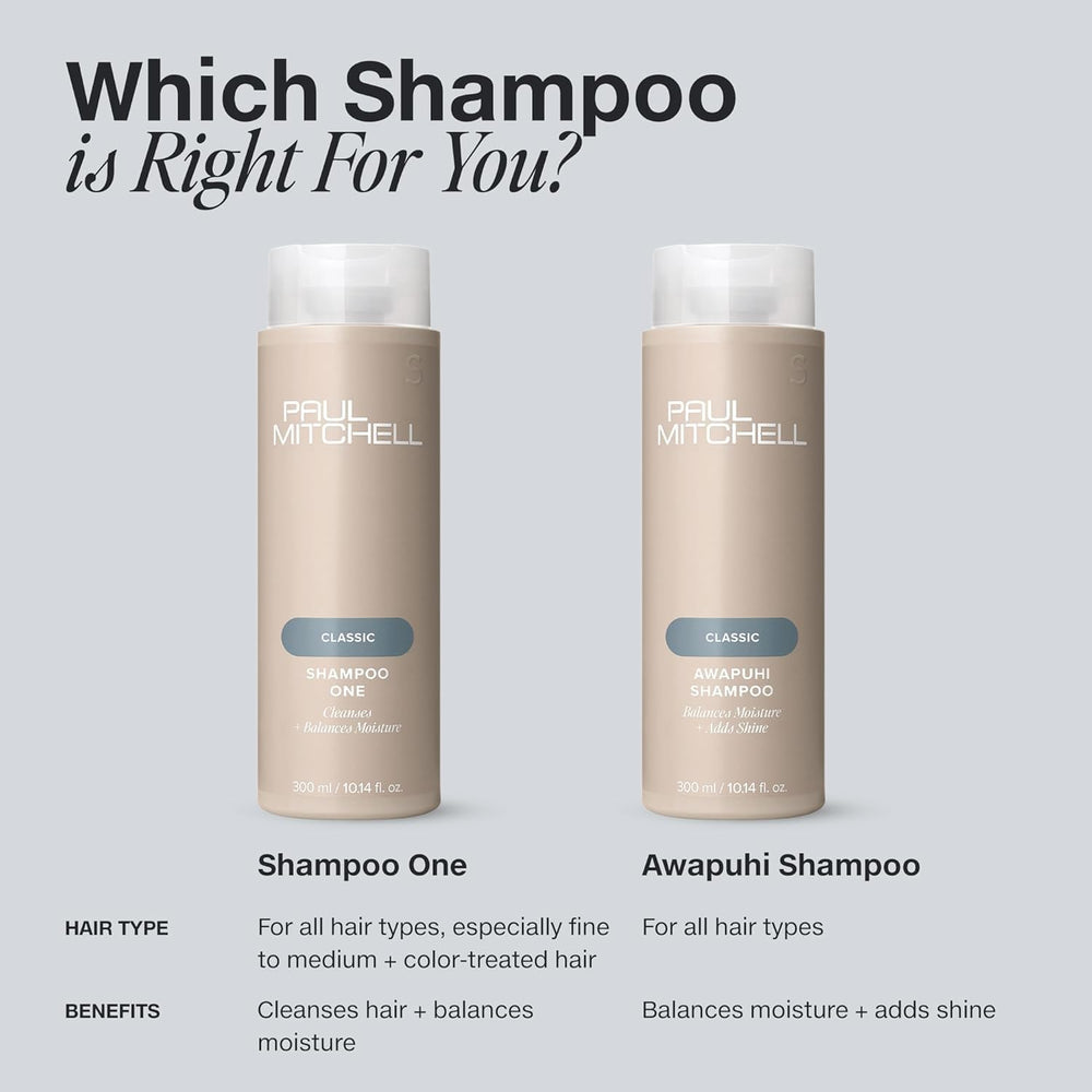 Paul Mitchell Shampoo One gel texture and foam on palm showing lightweight formula benefit
