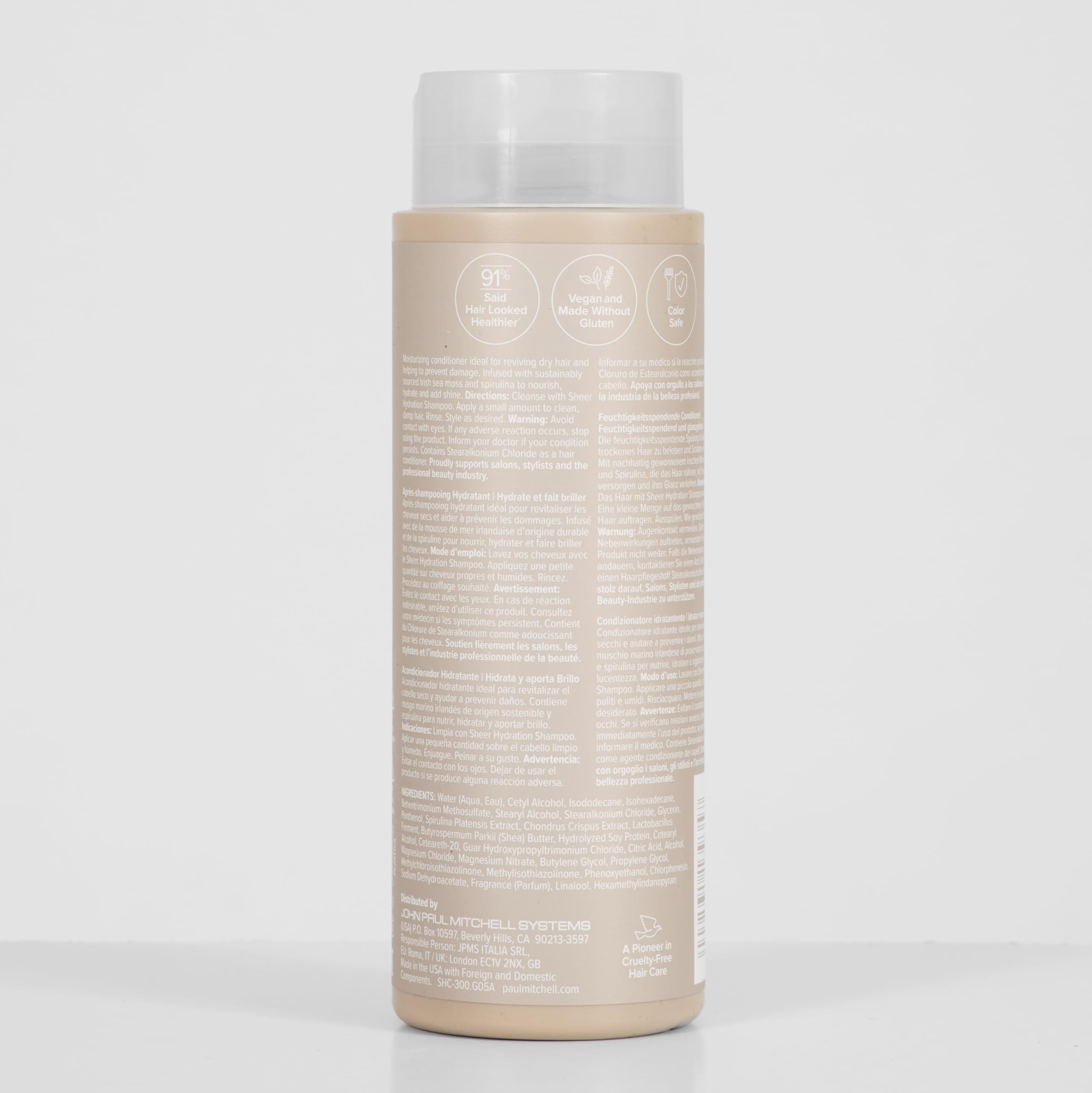 Paul Mitchell Irish sea moss and spirulina ingredients emphasizing nourishment