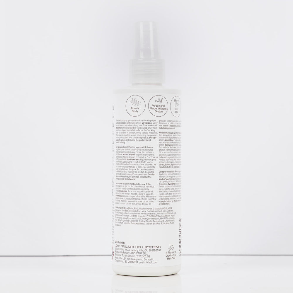 Paul Mitchell in bathroom setting showing salon-quality styling at home