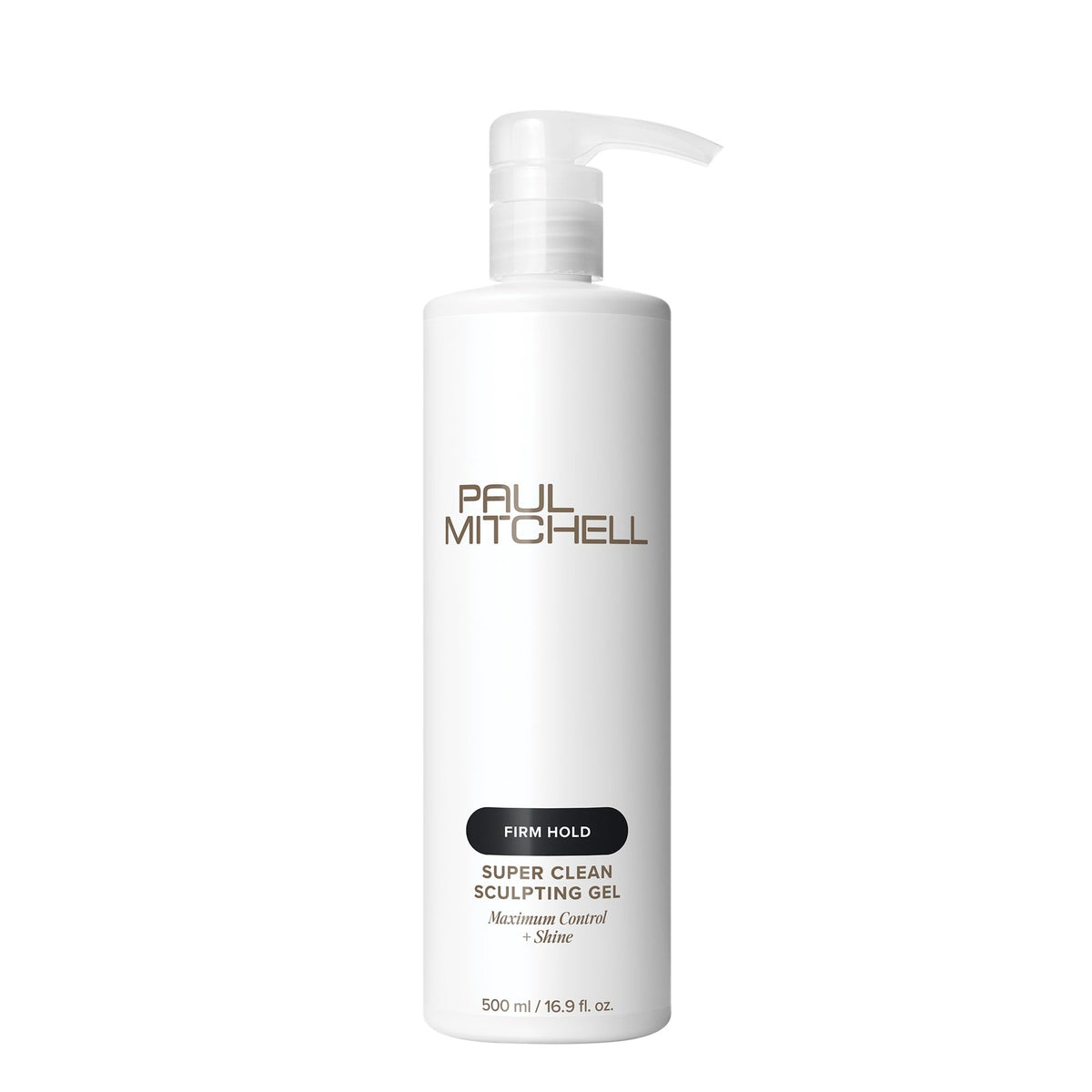 Paul Mitchell front packshot showing product and glossy finish benefit