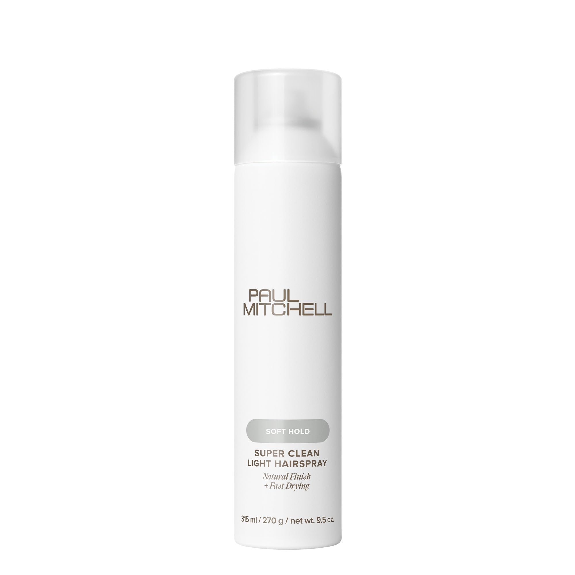 Paul Mitchell bottle front packaging showing brand and lightweight finish benefit