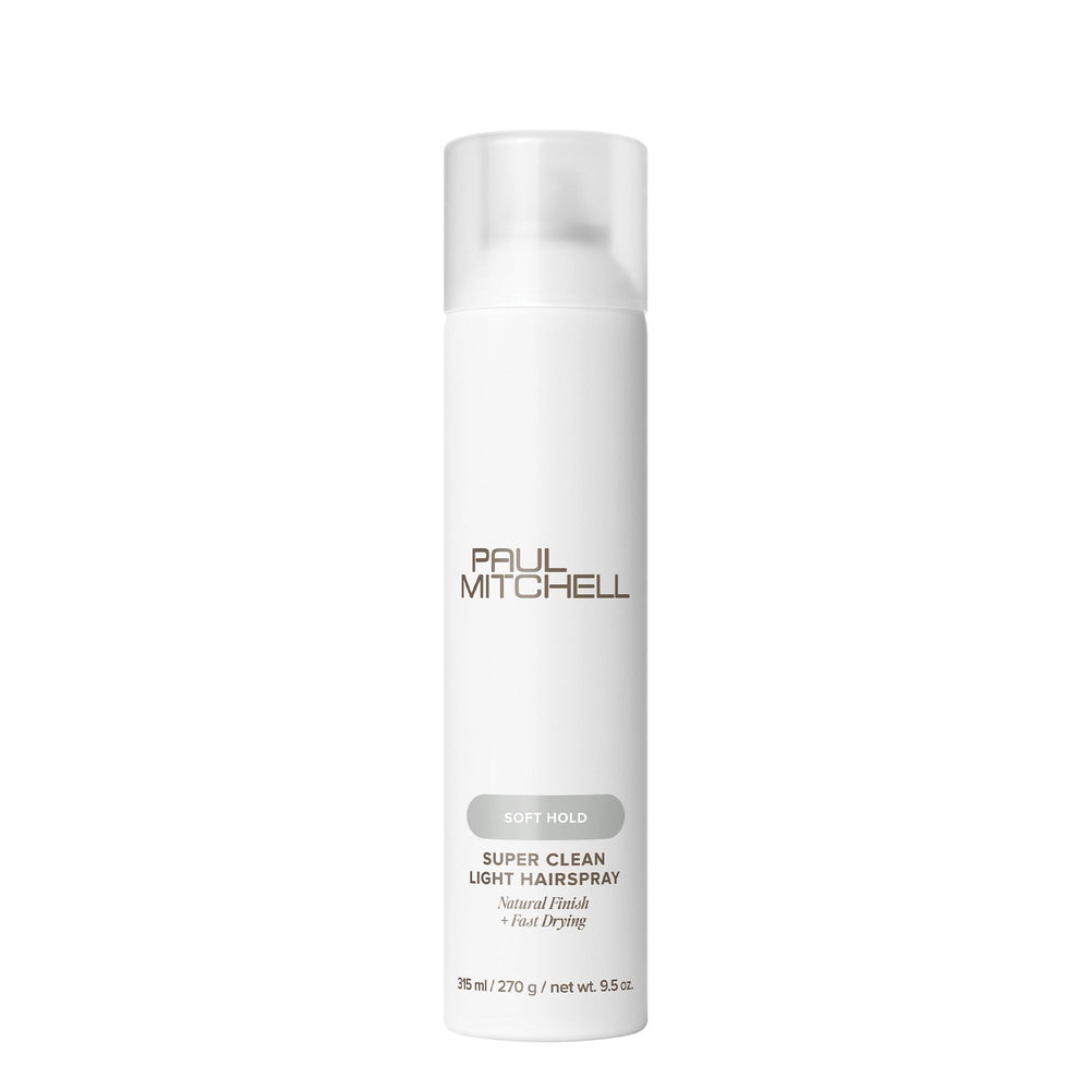 Paul Mitchell bottle front packaging showing brand and lightweight finish benefit