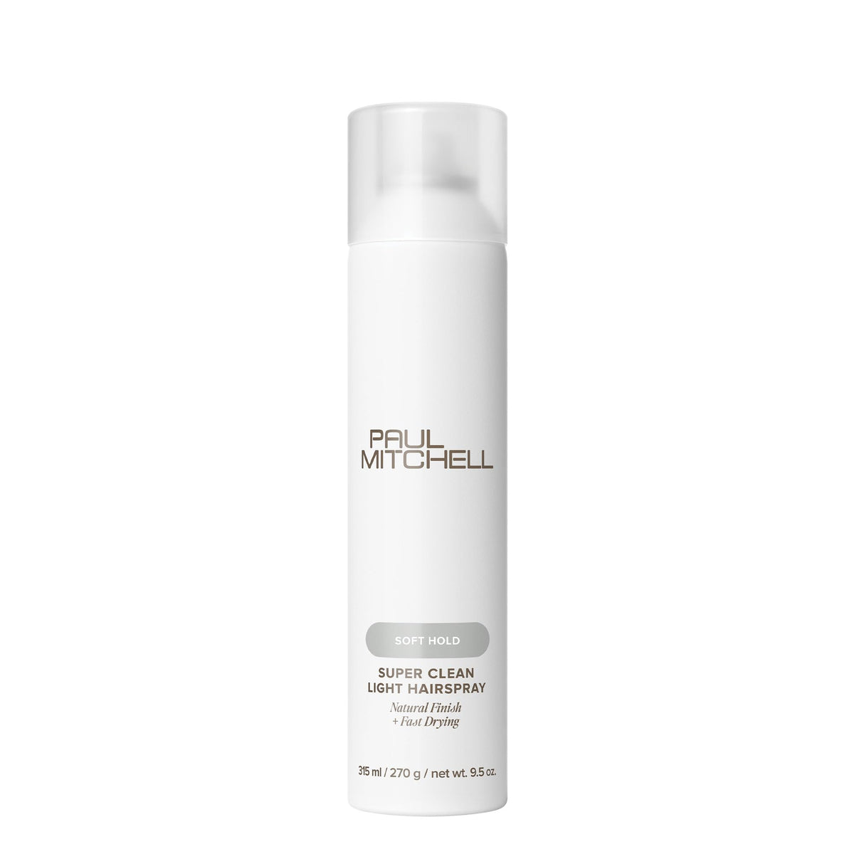 Paul Mitchell bottle front packaging showing brand and lightweight finish benefit