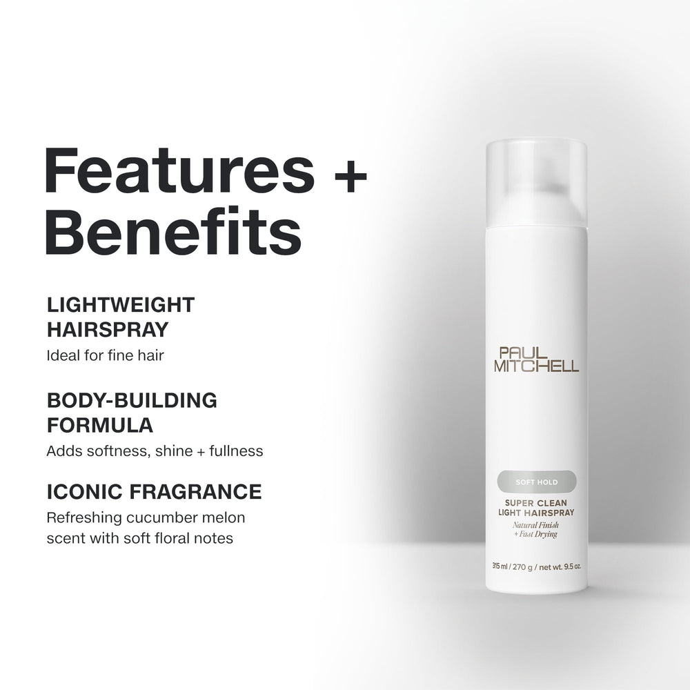 Paul Mitchell label detail highlighting product name and soft-hold benefit