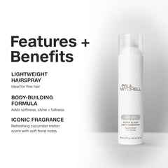 Paul Mitchell label detail highlighting product name and soft-hold benefit