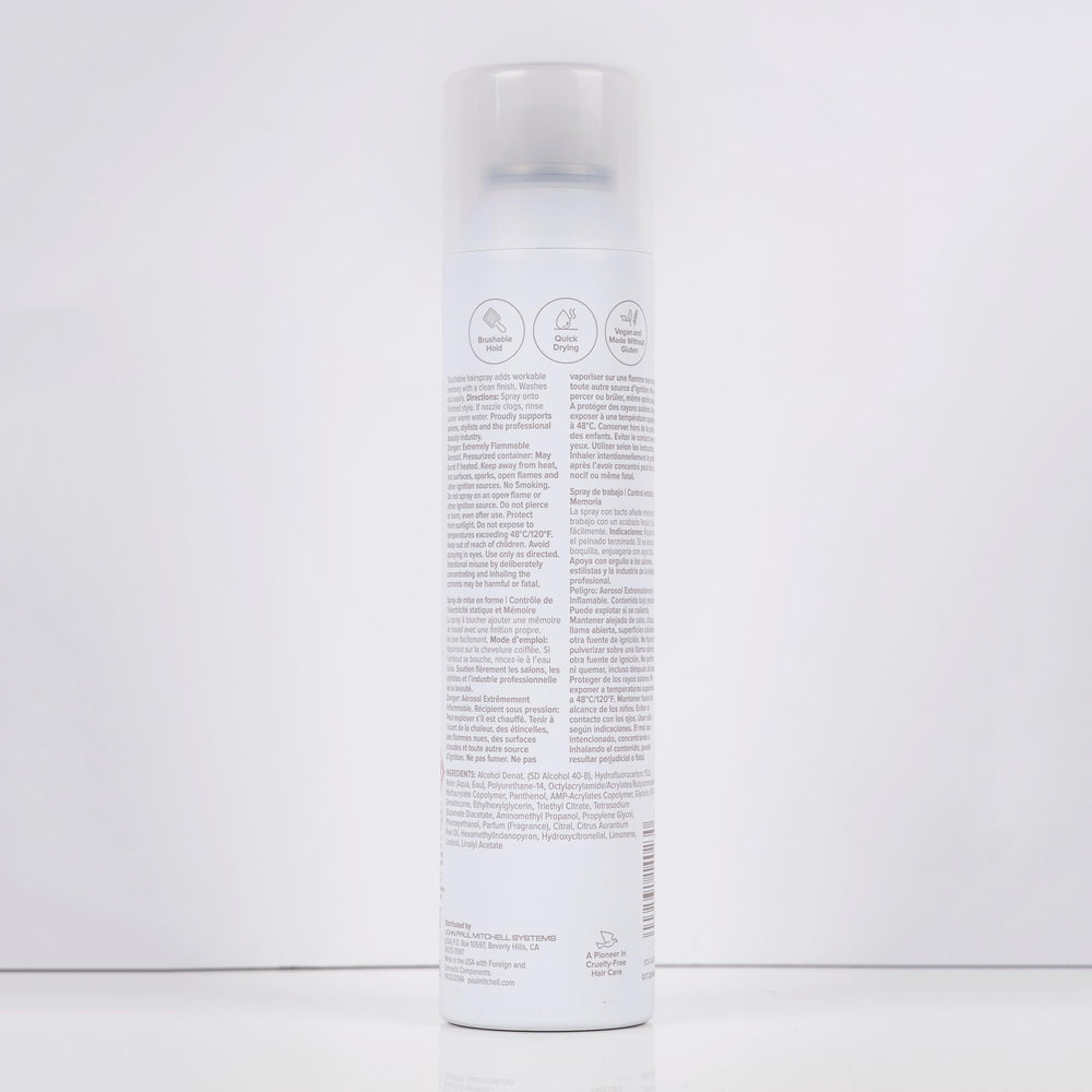Paul Mitchell Worked Up on bathroom shelf in a modern setting projecting everyday salon performance