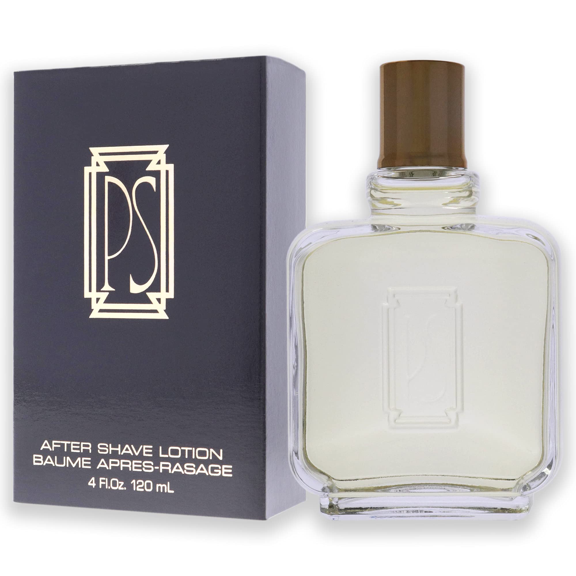 Paul Sebastian after shave on bathroom counter illustrating daily grooming convenience