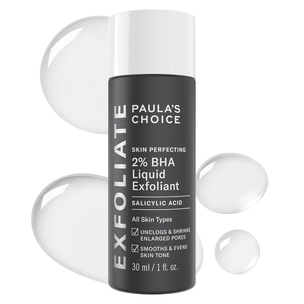 Paula's Choice front bottle showing clear label and compact size benefit