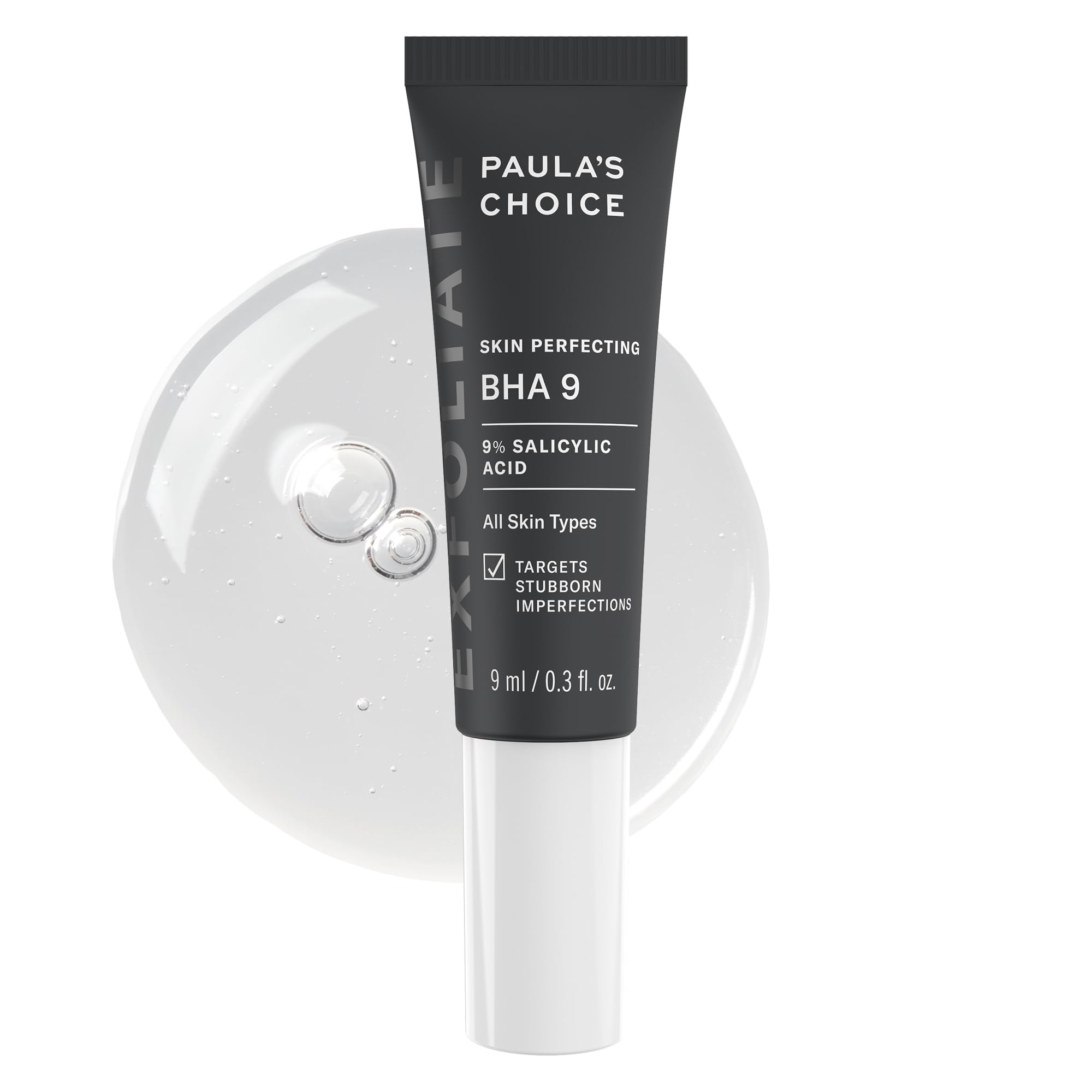 Paula's Choice front packaging showing compact 0.3 fl oz tube and brand clarity, perfect for travel