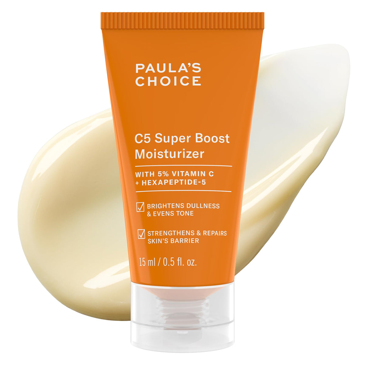 Paula's Choice front tube showing product branding and compact size for travel