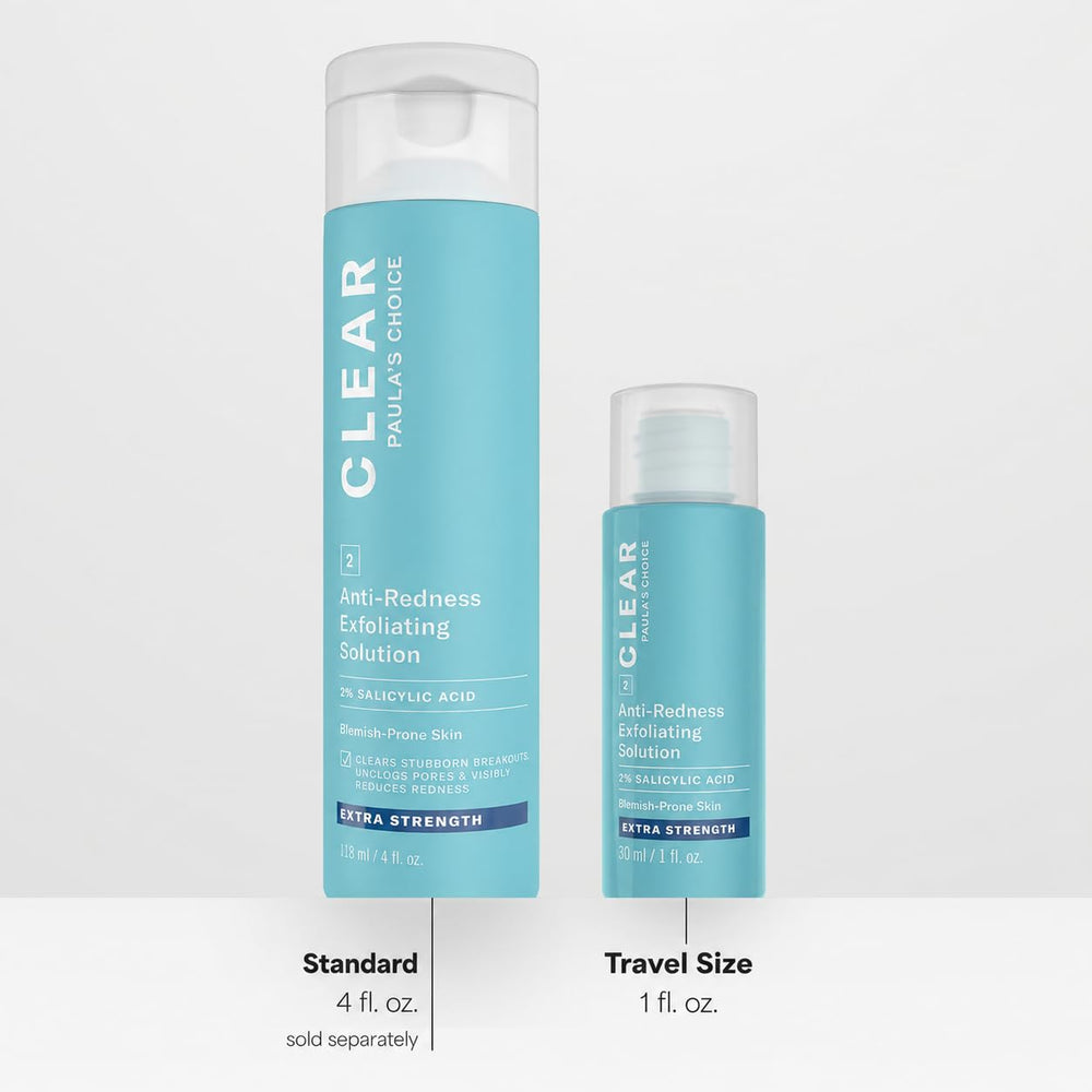 Paula's Choice ingredient label close-up, highlights 2% salicylic acid benefit