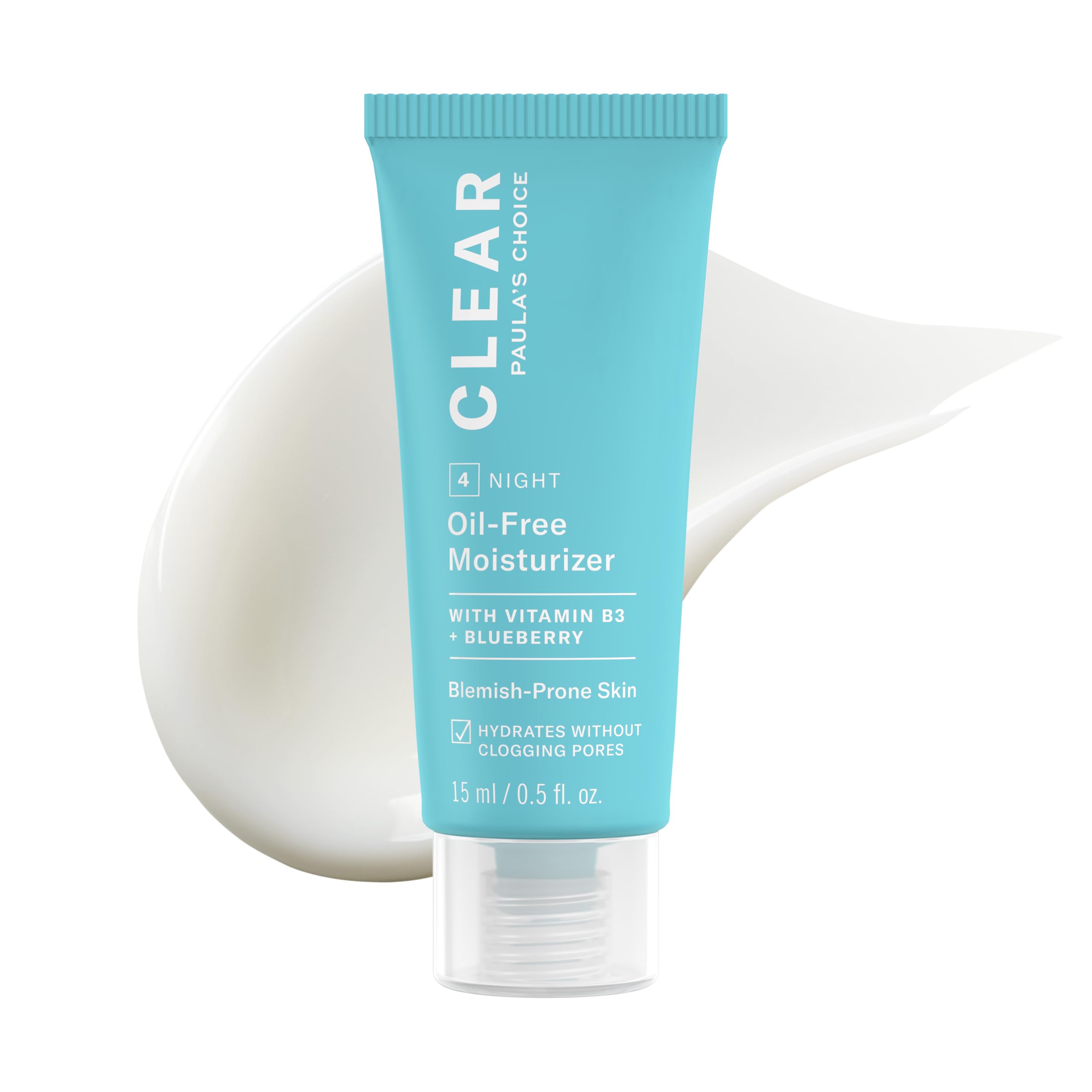 Paula's Choice front packaging showing compact acne-prone moisturizer benefits