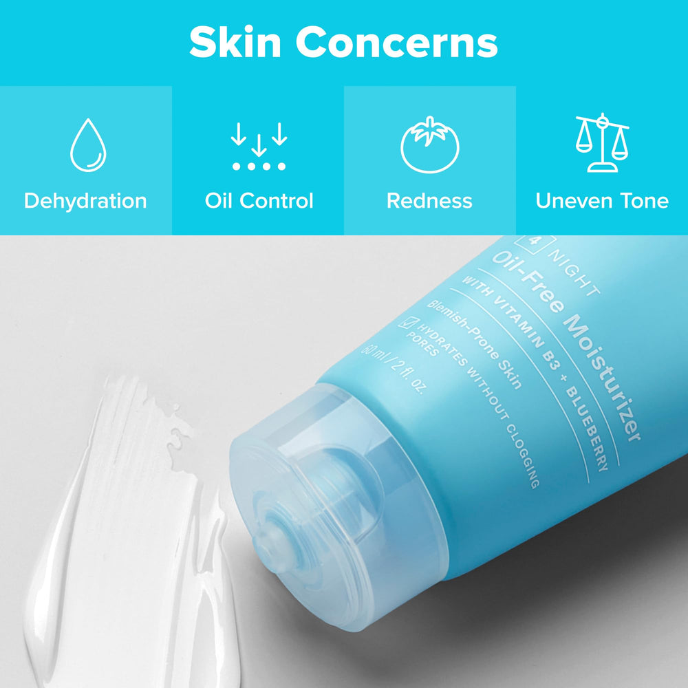 Paula's Choice travel-size moisturizer next to toiletry bag for convenience