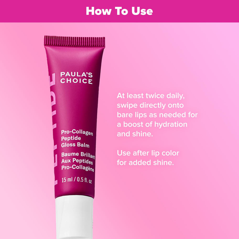 Paula's Choice texture swipe of Deep Plum gloss showing smooth, non-sticky finish benefit