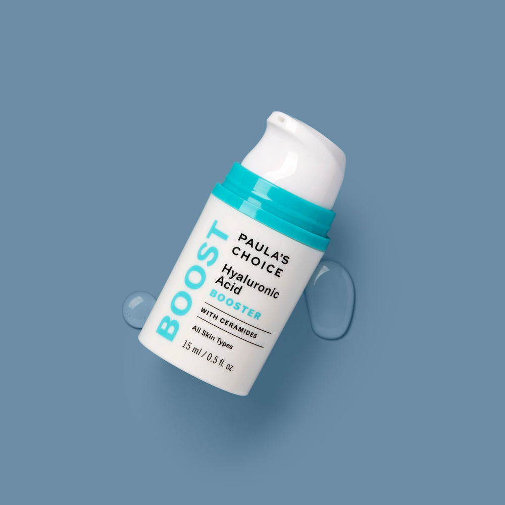 Paula's Choice product staged in bathroom routine conveying daily use and visible hydration