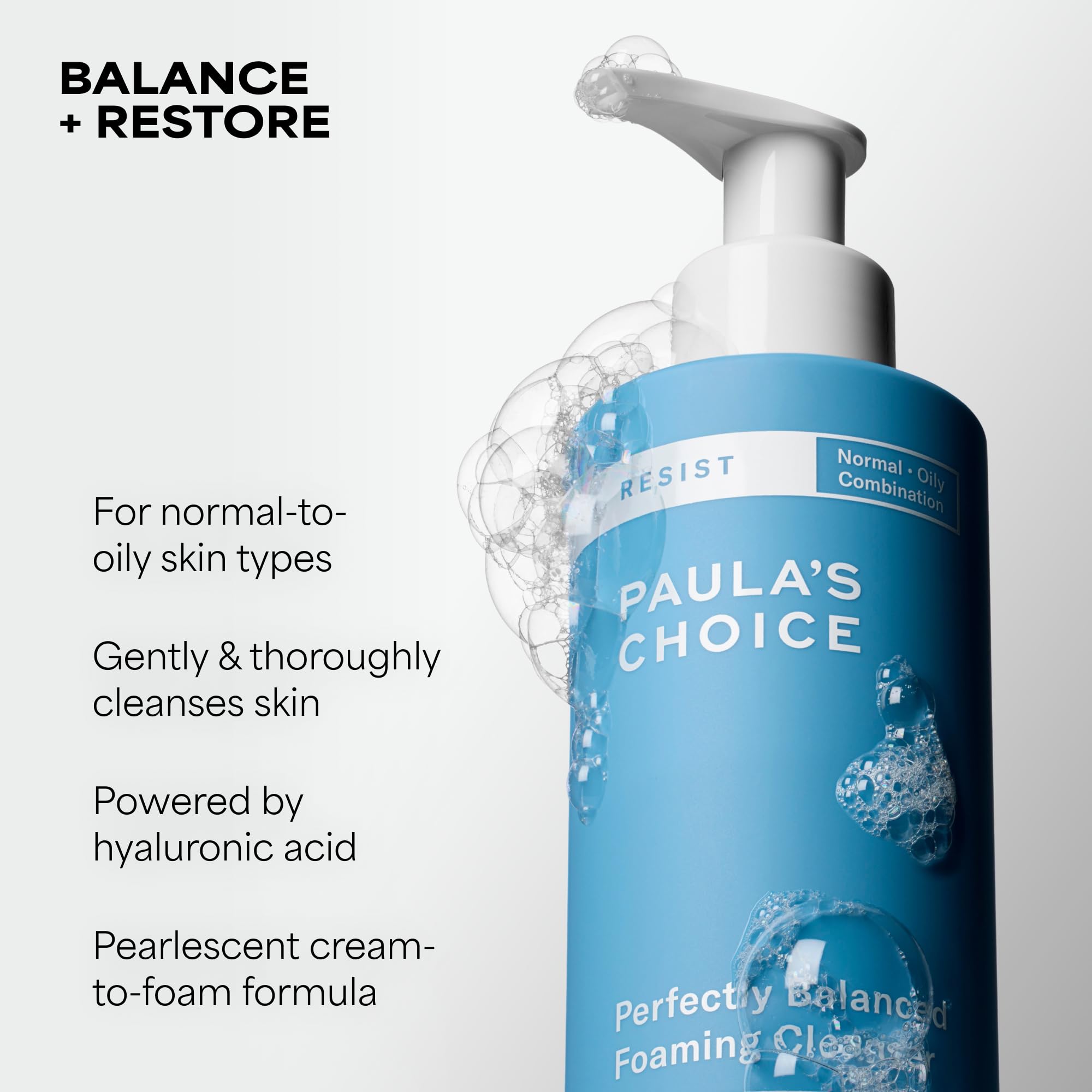 Paula's Choice pump dispenser detail for controlled gentle application