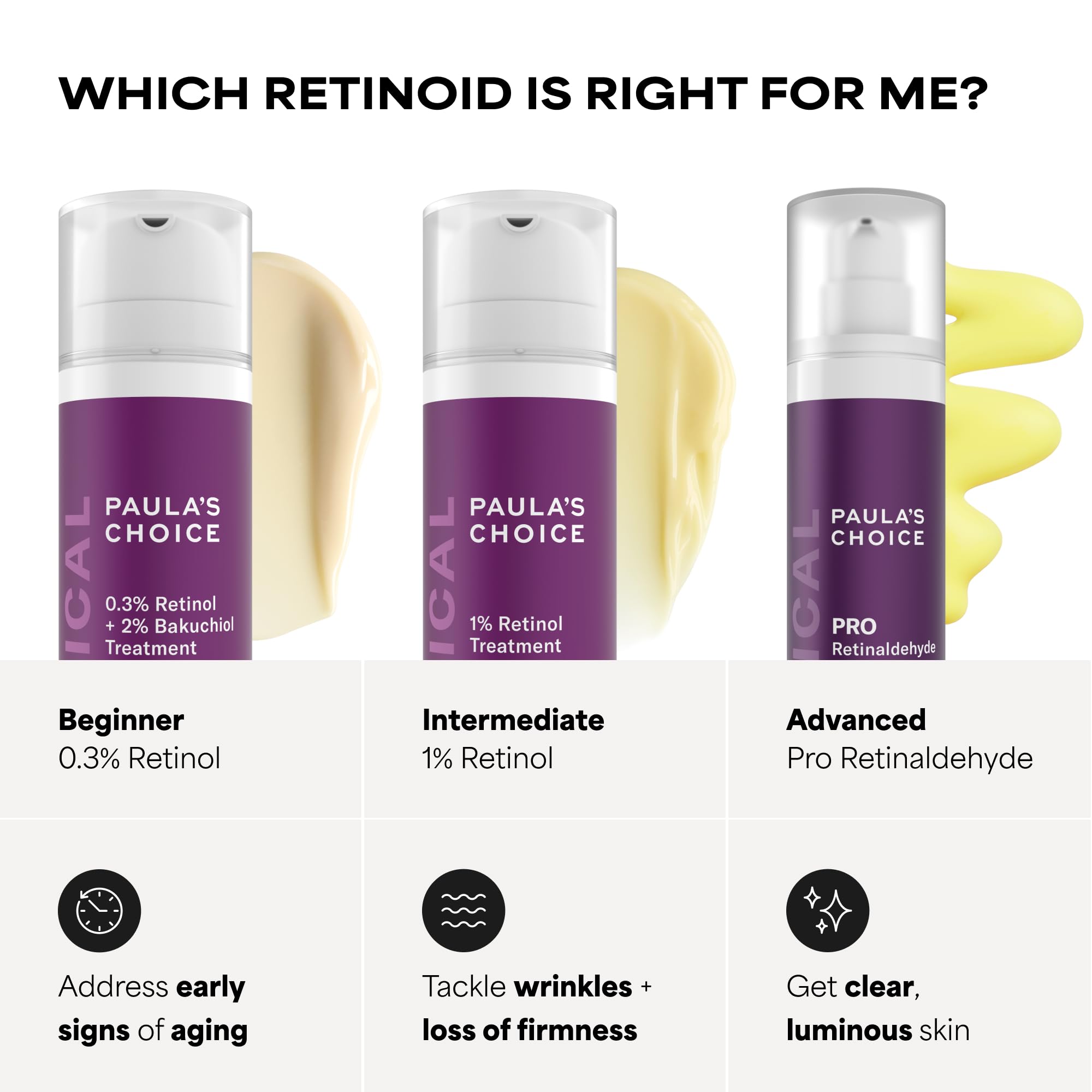 Paula's Choice bottle with clearer skin result image, suggests improved texture benefit