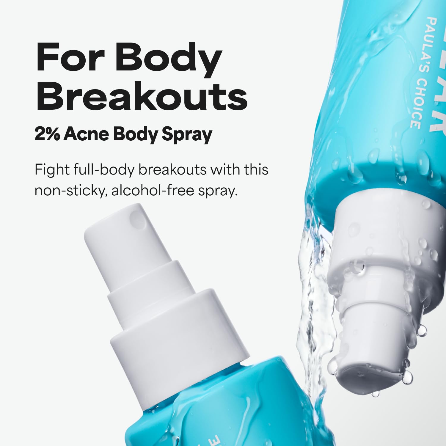 Paula's Choice bottle in hand comparing size and travel-friendly benefit
