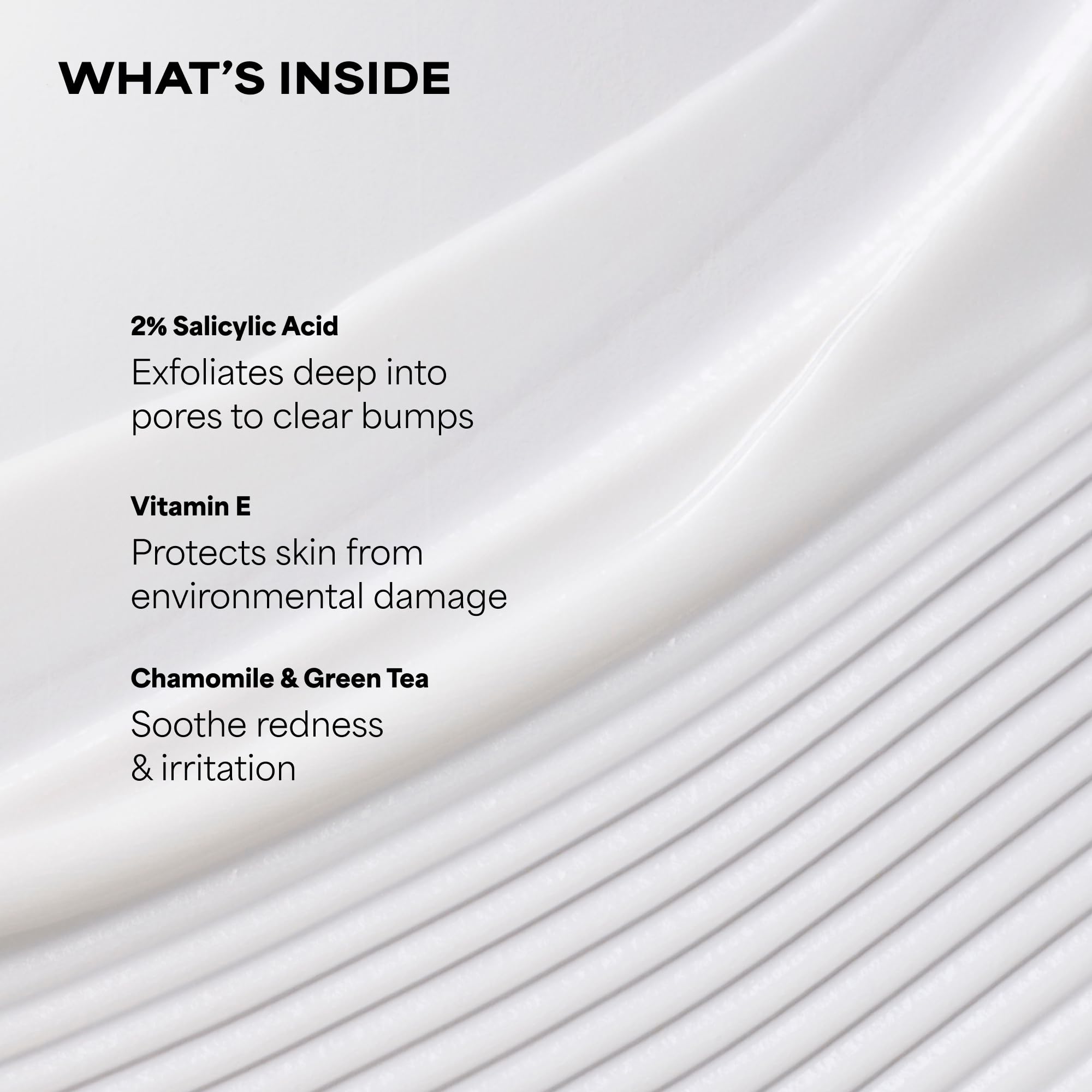 Paula's Choice close-up of lightweight lotion texture highlighting quick absorption