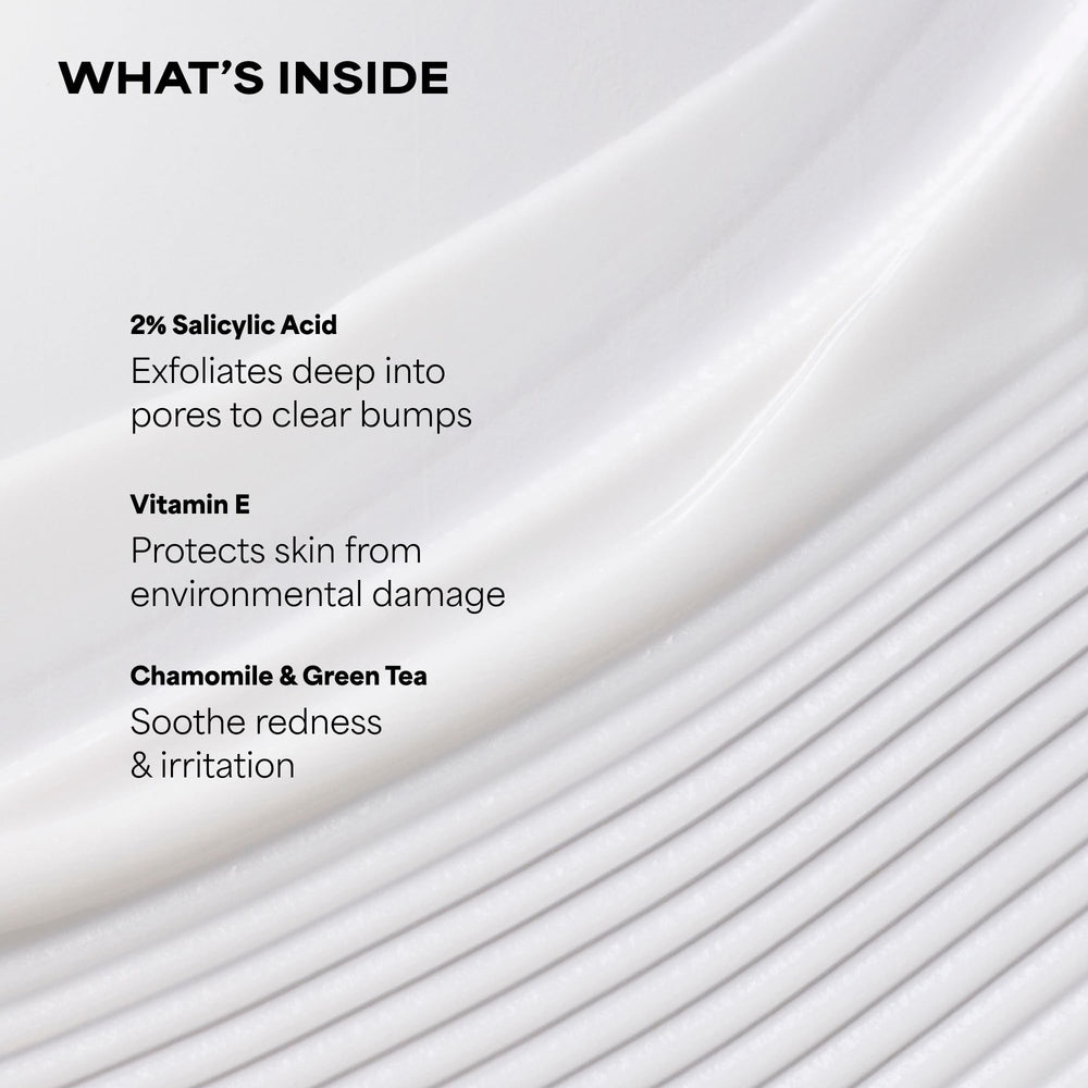 Paula's Choice close-up of lightweight lotion texture highlighting quick absorption